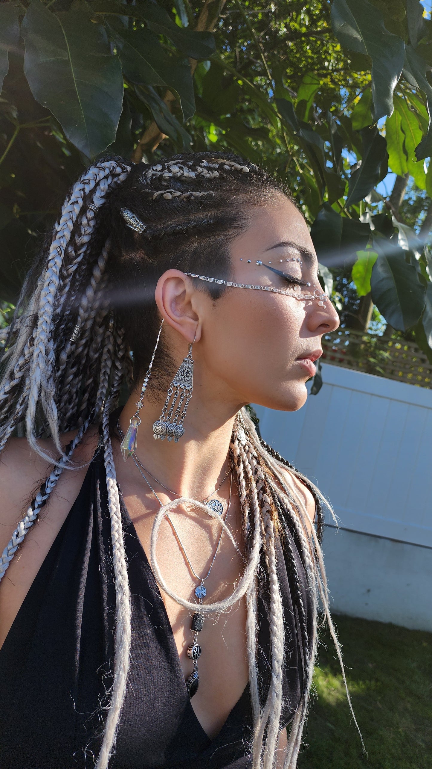 Crystal Orb Face Chain