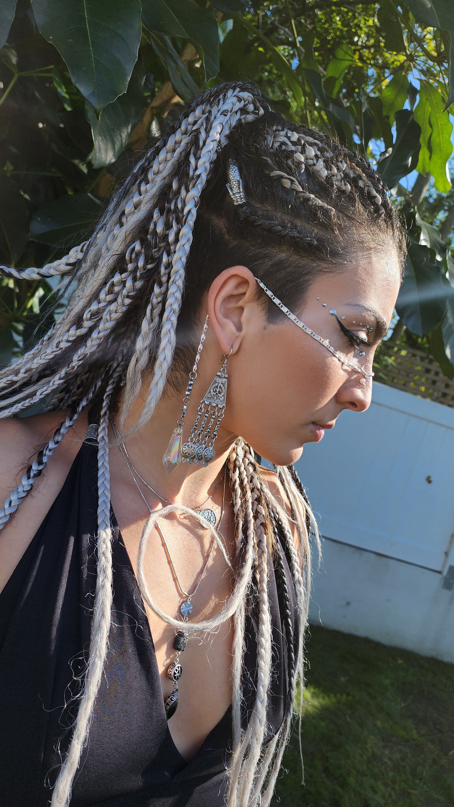 Crystal Orb Face Chain