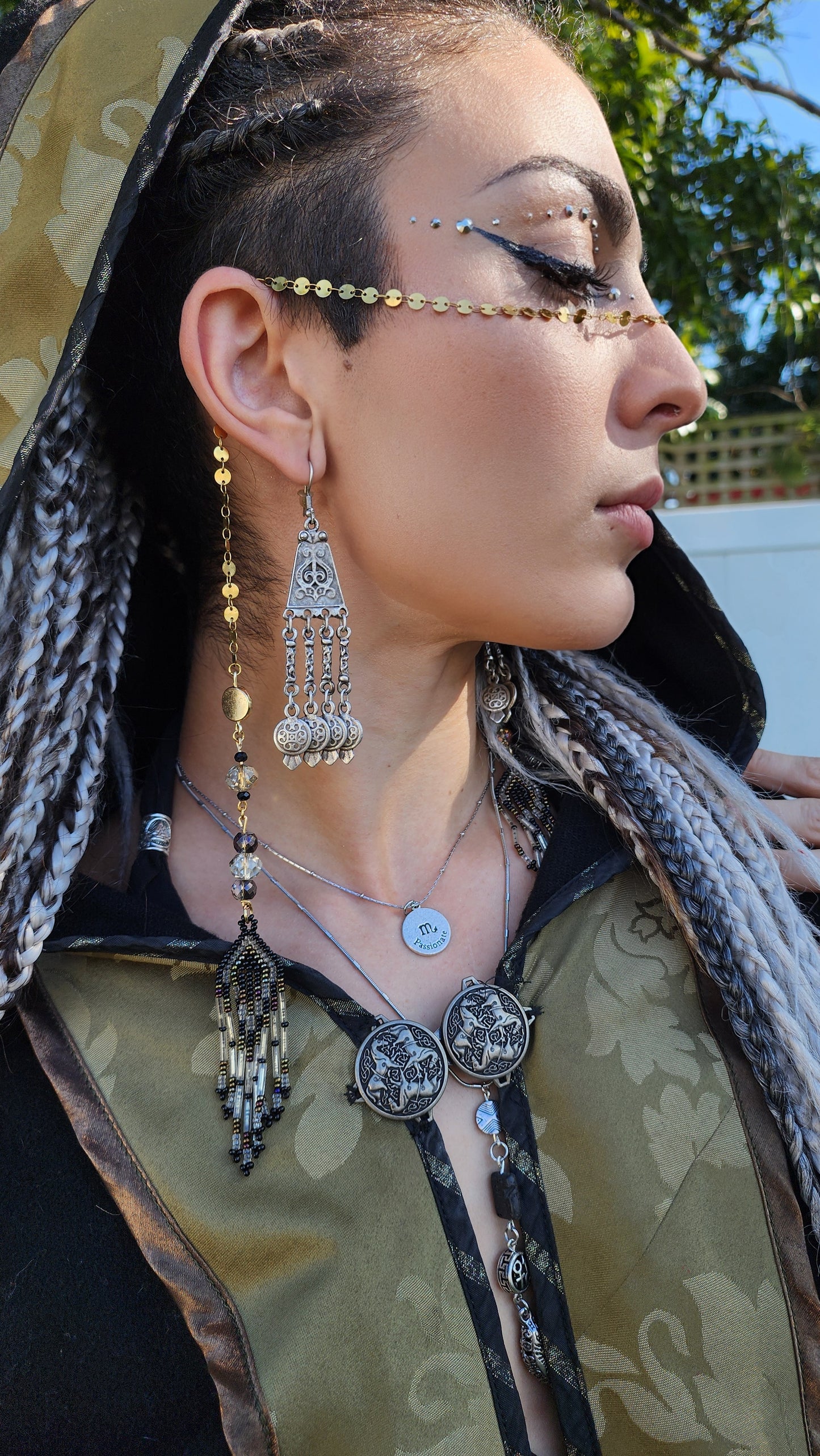 Gold Columbiana Face Chain