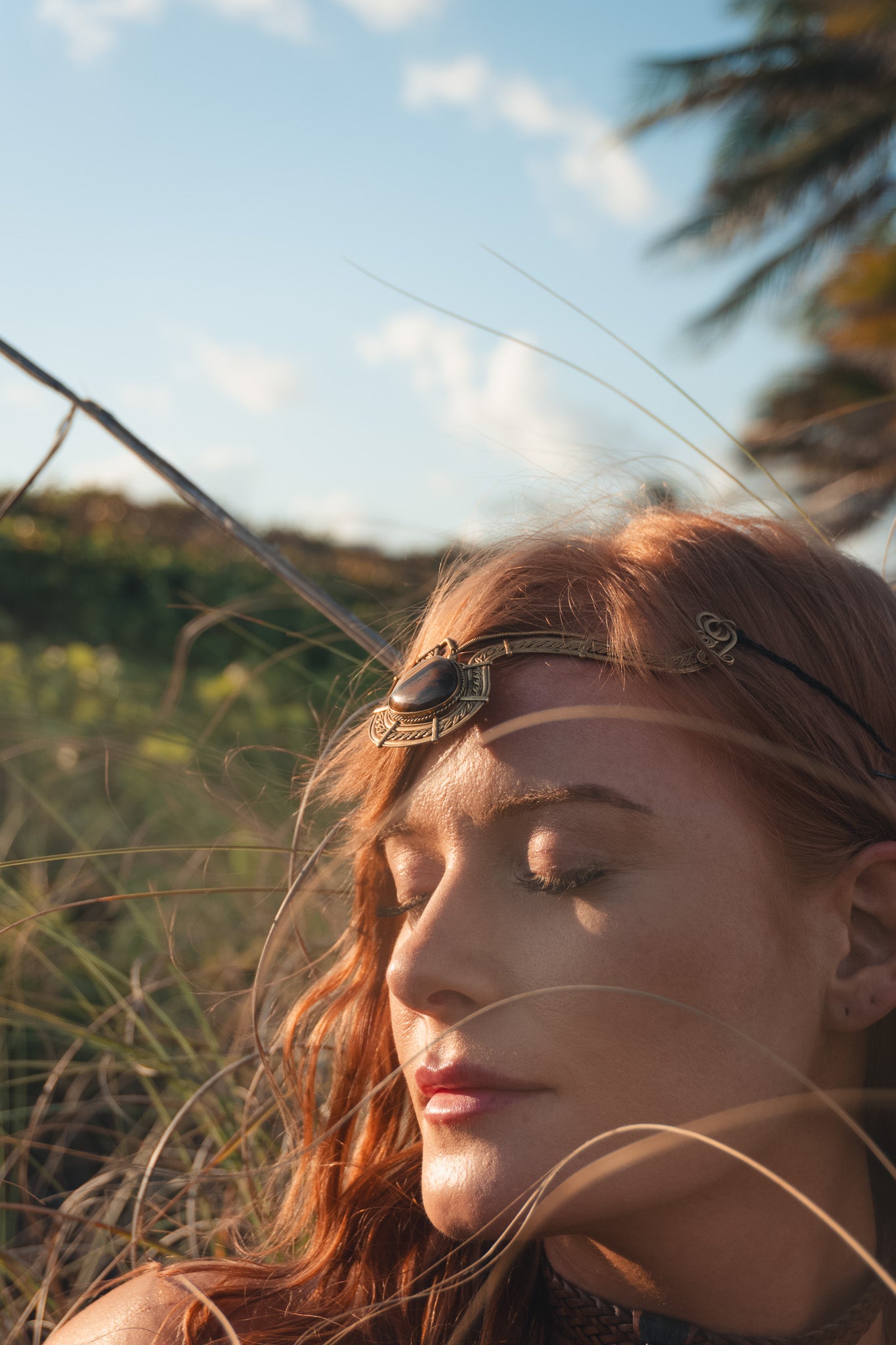 Tigers Eye Head Crown