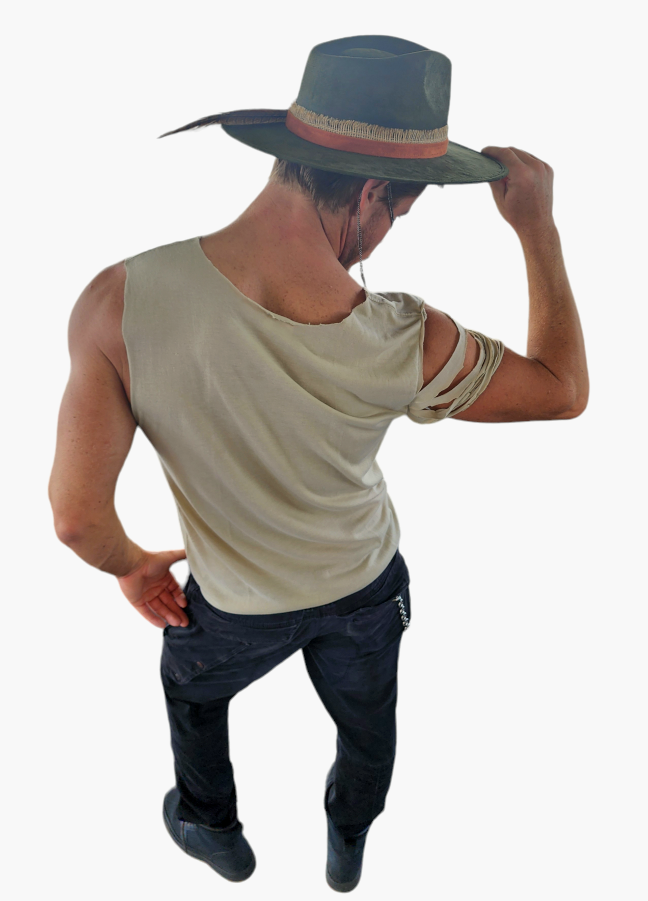 Dark Green Fedora With Pheasant Feather