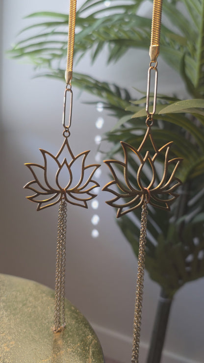 Gold Lotus Face Chain