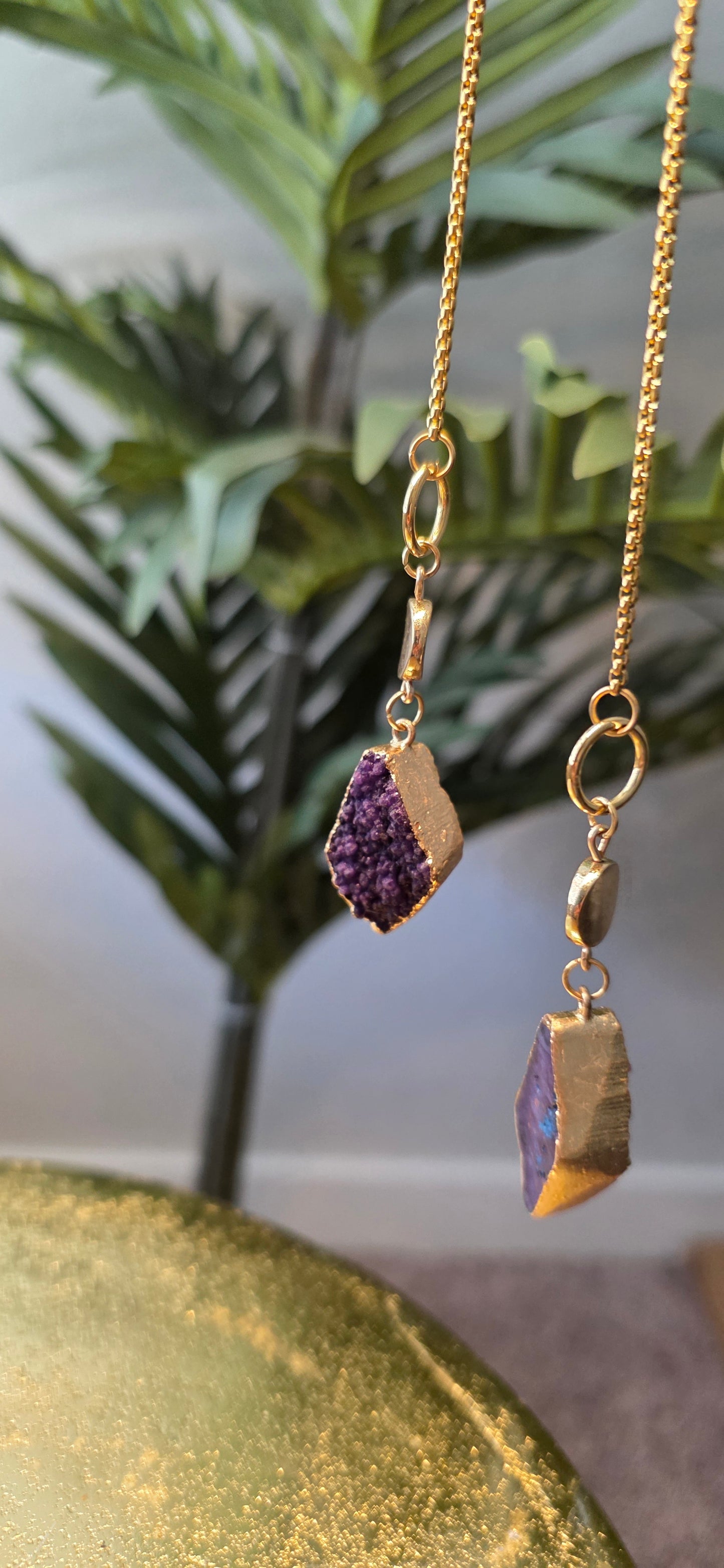 Organic Amethyst Hybrid Face Chain