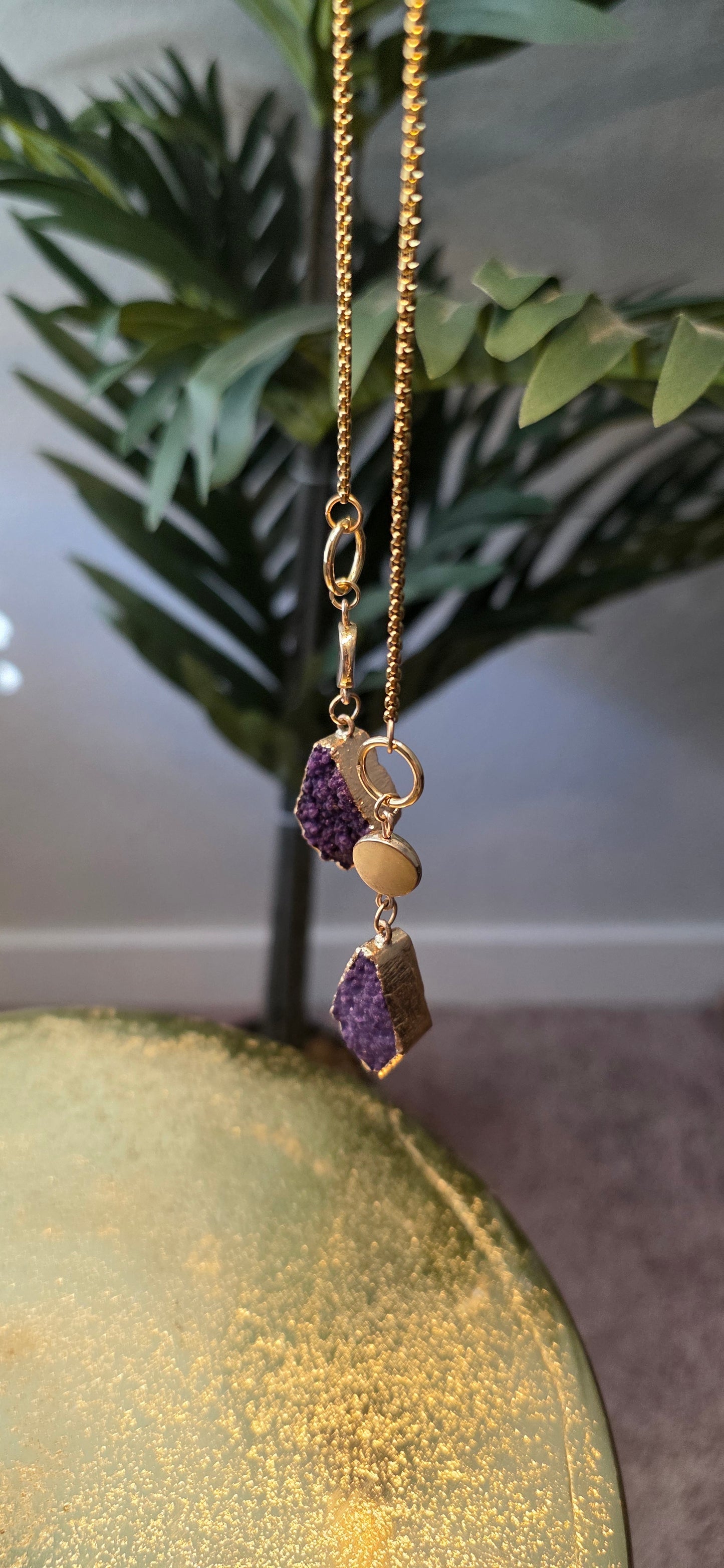 Organic Amethyst Hybrid Face Chain