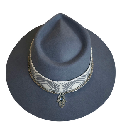 Blue Hamsa Fedora